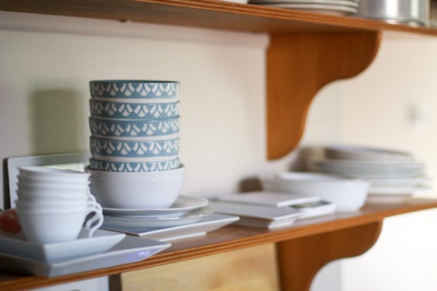 stacked cereal bowls.