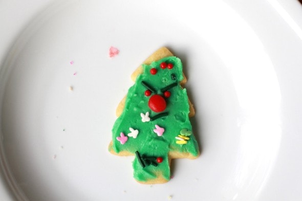 grumpy Christmas cookie