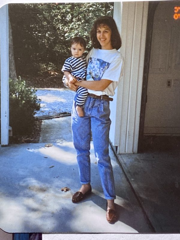 Kristen and her baby cousin.